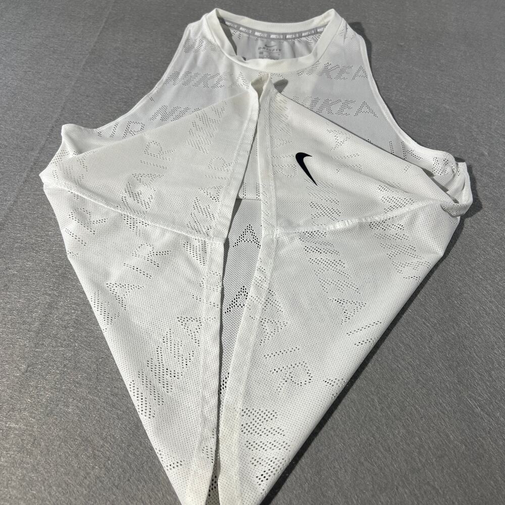 Nike Air Dri-FIT Women’s White Mesh Racerback Tank Top M - Picture 6 of 10